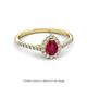 5 - Arella Desire 2.10 ctw Created Ruby and Diamond Women Halo Engagement Ring 