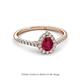 5 - Arella Desire 2.10 ctw Created Ruby and Diamond Women Halo Engagement Ring 