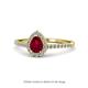 1 - Arella Desire 2.10 ctw Created Ruby and Diamond Women Halo Engagement Ring 