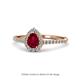 1 - Arella Desire 2.10 ctw Created Ruby and Diamond Women Halo Engagement Ring 