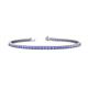 1 - Leslie 2.40 mm Tanzanite Eternity Tennis Bracelet 