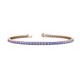 1 - Leslie 2.40 mm Tanzanite Eternity Tennis Bracelet 