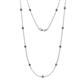 1 - Asta (11 Stn/3.4mm) Smoky Quartz on Cable Necklace 