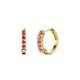 1 - Aricia Petite 0.22 ctw Pink Tourmaline Women Hoop Earrings 