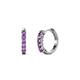 1 - Aricia Petite 0.22 ctw Amethyst Women Hoop Earrings 