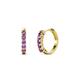 1 - Aricia Petite 0.22 ctw Amethyst Women Hoop Earrings 