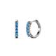 1 - Aricia Petite 0.25 ctw Blue Topaz Women Hoop Earrings 