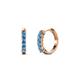 1 - Aricia Petite 0.25 ctw Blue Topaz Women Hoop Earrings 