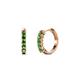 1 - Aricia Petite 0.30 ctw Green Garnet Women Hoop Earrings 