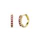 1 - Aricia Petite 0.37 ctw Rhodolite Garnet Women Hoop Earrings 