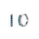 1 - Aricia Petite 0.25 ctw London Blue Topaz Women Hoop Earrings 
