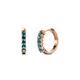 1 - Aricia Petite 0.25 ctw London Blue Topaz Women Hoop Earrings 