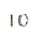 1 - Aricia Petite 0.30 ctw Smoky Quartz Women Hoop Earrings 