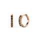 1 - Aricia Petite 0.30 ctw Smoky Quartz Women Hoop Earrings 