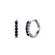 1 - Aricia Petite 0.30 ctw Blue Sapphire Women Hoop Earrings 