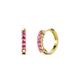 1 - Aricia Petite 0.30 ctw Pink Sapphire Women Hoop Earrings 