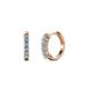 1 - Aricia Petite 0.22 ctw Aquamarine Women Hoop Earrings 