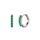 1 - Aricia Petite 0.25 ctw Emerald Women Hoop Earrings 
