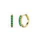 1 - Aricia Petite 0.25 ctw Emerald Women Hoop Earrings 