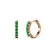 1 - Aricia Petite 0.25 ctw Emerald Women Hoop Earrings 