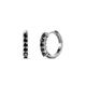 1 - Aricia Petite 0.32 ctw Black Diamond Women Hoop Earrings 