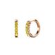 1 - Aricia Petite 0.30 ctw Yellow Sapphire Women Hoop Earrings 