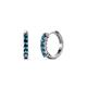 1 - Aricia Petite 0.30 ctw Blue Diamond Women Hoop Earrings 