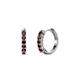 1 - Aricia Petite 0.50 ctw Red Garnet Women Hoop Earrings 