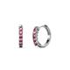 1 - Aricia Petite 0.37 ctw Rhodolite Garnet Women Hoop Earrings 