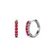 1 - Aricia Petite 0.35 ctw Ruby Women Hoop Earrings 