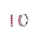 1 - Aricia Petite 0.22 ctw Pink Tourmaline Women Hoop Earrings 