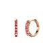 1 - Aricia Petite 0.22 ctw Pink Tourmaline Women Hoop Earrings 