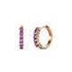 1 - Aricia Petite 0.22 ctw Amethyst Women Hoop Earrings 