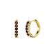 1 - Aricia Petite 0.50 ctw Red Garnet Women Hoop Earrings 