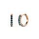 1 - Aricia Petite 0.30 ctw Blue Diamond Women Hoop Earrings 