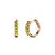 1 - Aricia Petite 0.30 ctw Yellow Diamond Women Hoop Earrings 