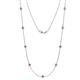 1 - Adia (9 Stn/4mm) Pink Tourmaline on Cable Necklace 