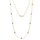 1 - Adia (9 Stn/4mm) Pink Tourmaline on Cable Necklace 