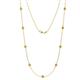 1 - Adia (9 Stn/4mm) Citrine on Cable Necklace 