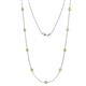 1 - Adia (9 Stn/4mm) Yellow Sapphire on Cable Necklace 