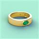 2 - Jason (6 x 4 mm) Oval Shape Emerald Wedding Ring 