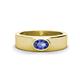 1 - Jason (6 x 4 mm) Oval Shape Iolite Wedding Ring 