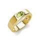 3 - Jason (6 x 4 mm) Oval Shape Peridot Wedding Ring 