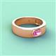 2 - Jason (6 x 4 mm) Oval Shape Pink Sapphire Wedding Ring 