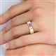 6 - Jason (6 x 4 mm) Oval Shape Pink Sapphire Wedding Ring 
