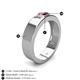 4 - Jason (6 x 4 mm) Oval Shape Pink Tourmaline Wedding Ring 