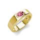 3 - Jason (6 x 4 mm) Oval Shape Pink Tourmaline Wedding Ring 