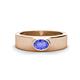 1 - Jason (6 x 4 mm) Oval Shape Tanzanite Wedding Ring 