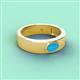 2 - Jason (6 x 4 mm) Oval Shape Turquoise Wedding Ring 