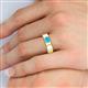 6 - Jason (6 x 4 mm) Oval Shape Turquoise Wedding Ring 
